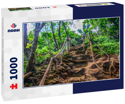 Princeville, Kauai, Hawaii: Overgrown treacherous stairs to Hideaway Beach