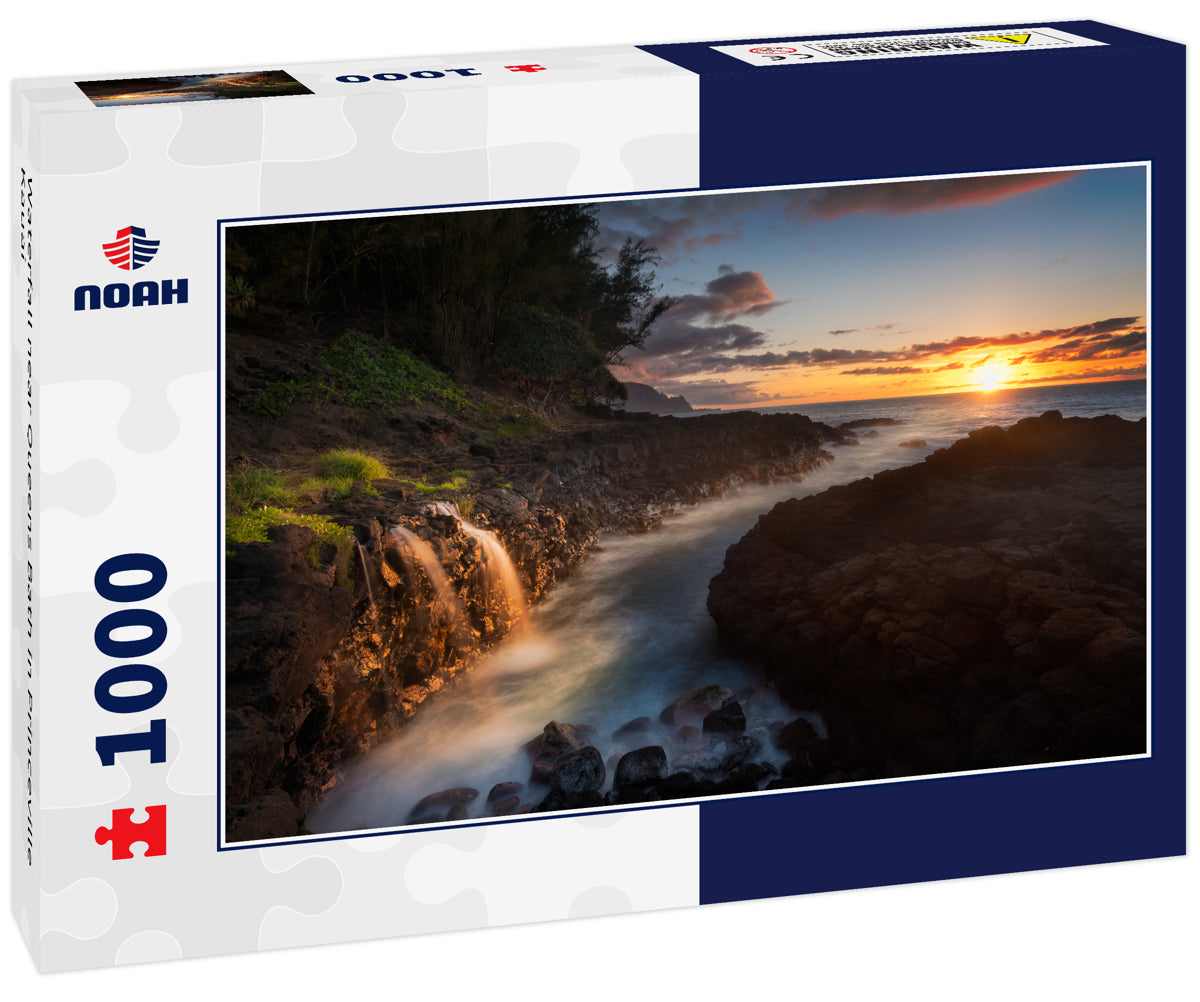 Waterfall near Queens Bath in Princeville Kauai