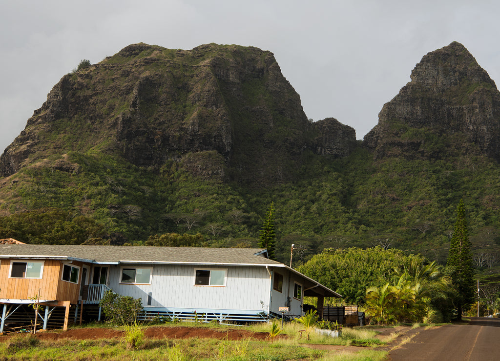 Kalalea Mountain with the so called King Kong Peak to the right Hawaii