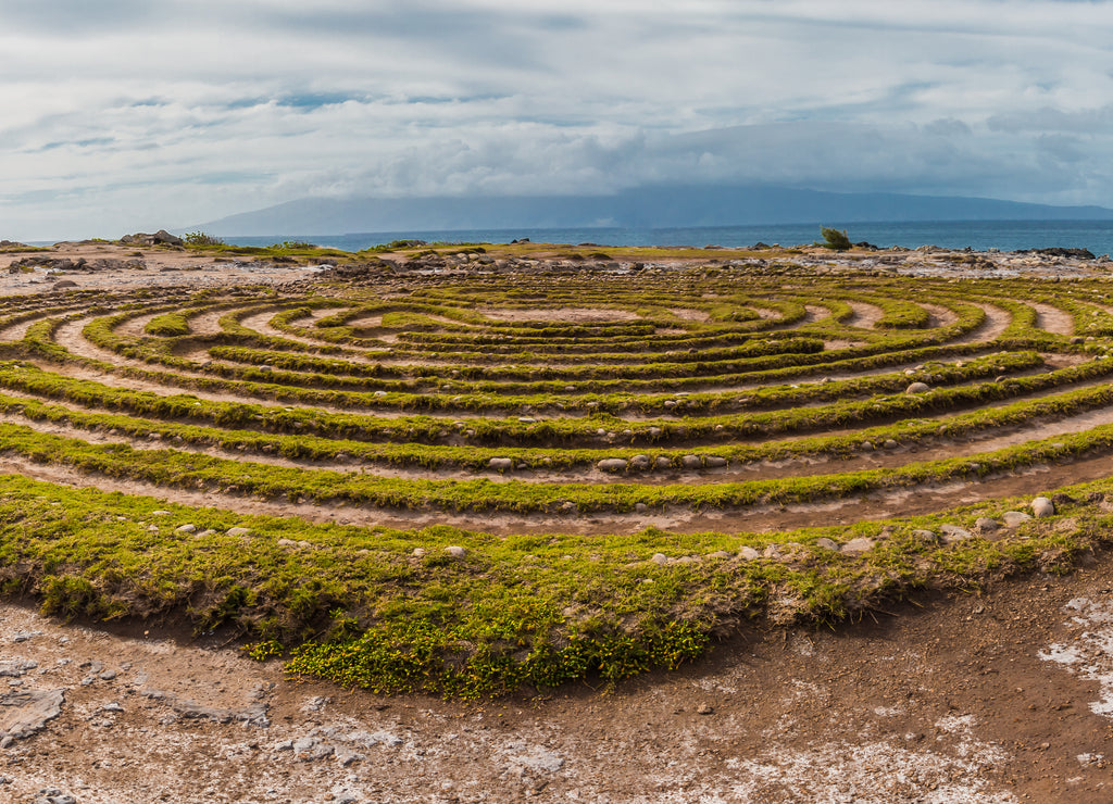 The Labyrinth on Makaluapana Point, Maui, Hawaii, USA