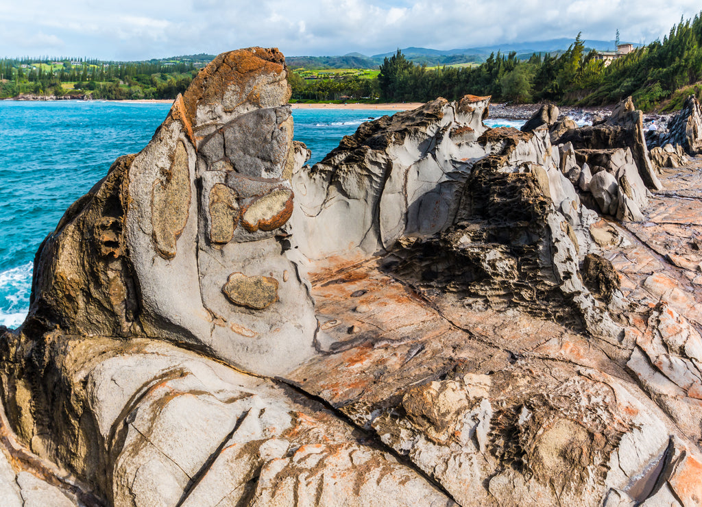 The Dragons Teeth on Makaluapuna Point,Kapalua, Maui, Hawaii, USA