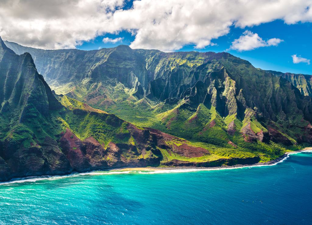 View on Na Pali Coast on Kauai island on Hawaii