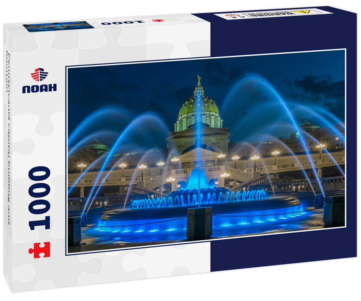 Pennsylvania capital building and fountain