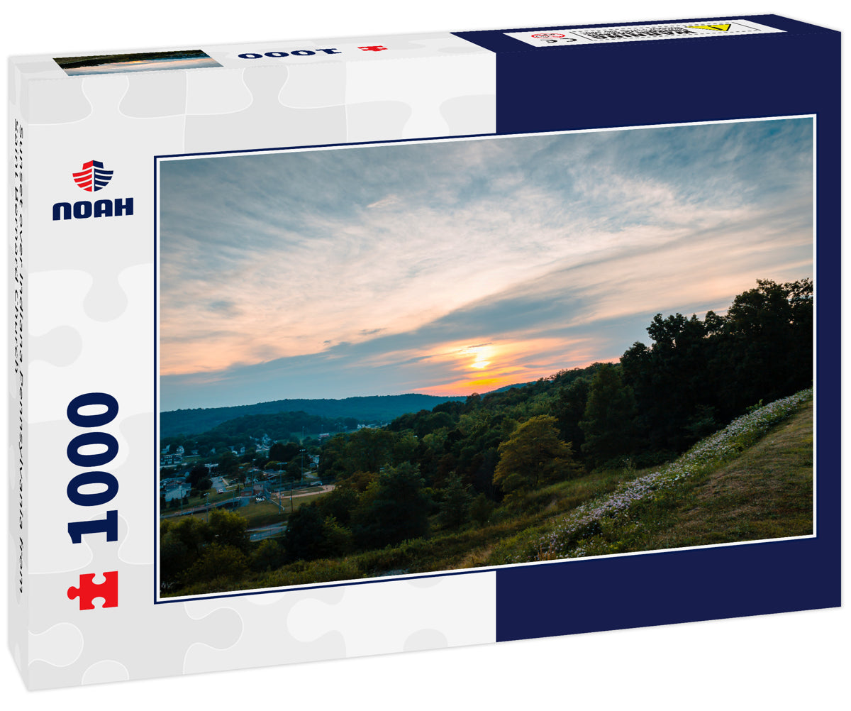 Sunset over Indiana Pennsylvania from Saint Bernard Church