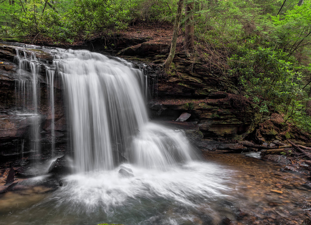 Lower Waterfall on Jonathan Run - Ohiopyle State Park, Pennsylvania