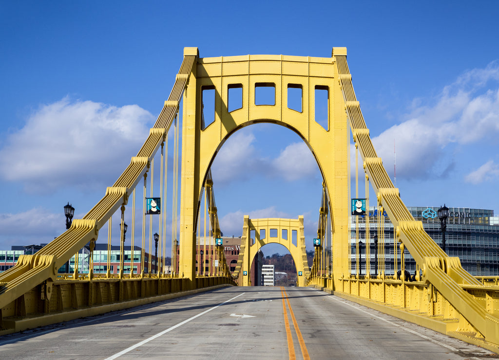 Andy Warhol Bridge in Downtown Pittsburgh, Pennsylvania, USA