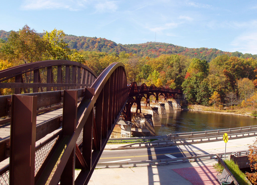 bridge on the Great Allegheny Passage Trail in Ohiopyle State Park, Pennsylvania