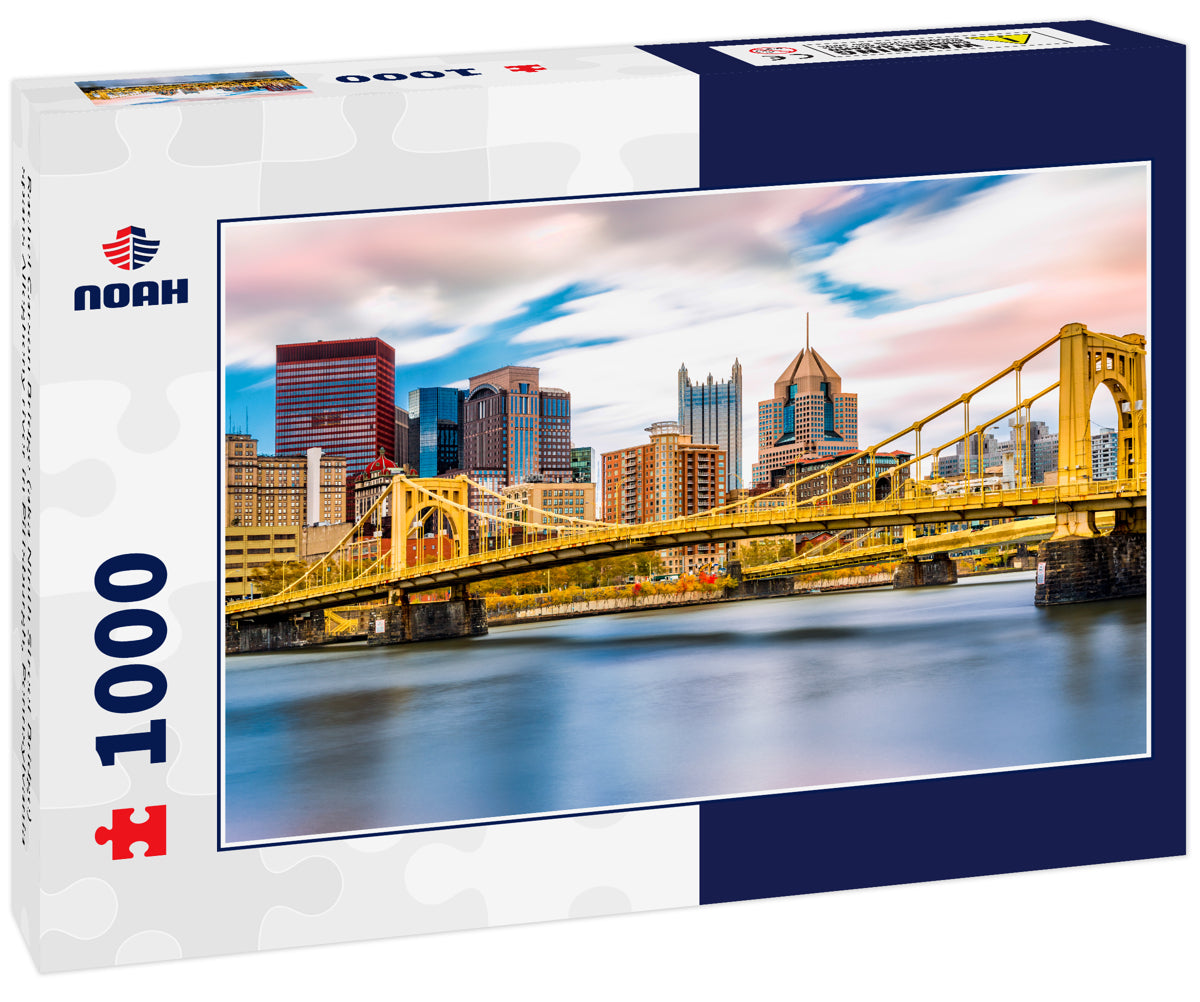 Rachel Carson Bridge (aka Ninth Street Bridge) spans Allegheny river in Pittsburgh, Pennsylvania