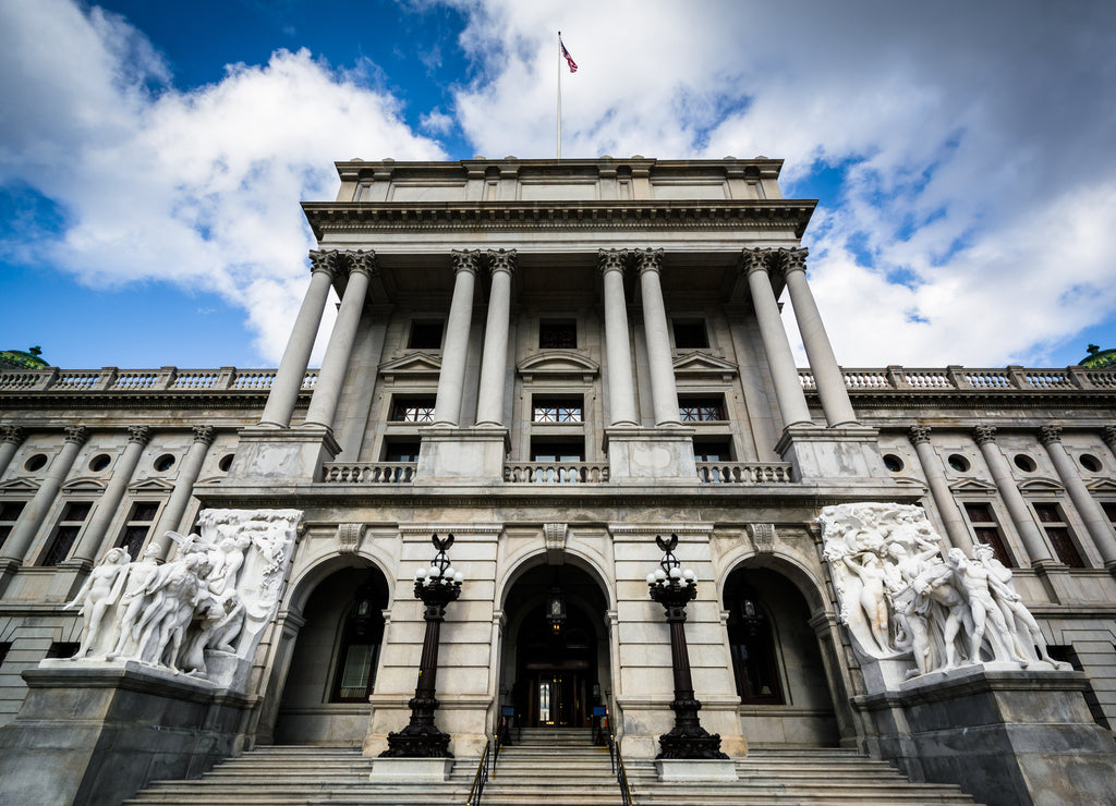 The exterior of the Pennsylvania State Capitol, Harrisburg