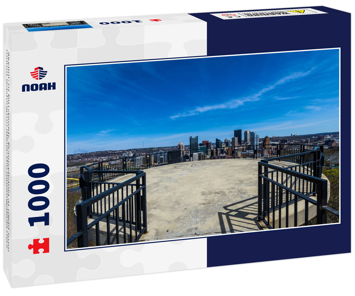 Skyline of Pittsburgh, Pennsylvania at night from mount washington above the monongahela river