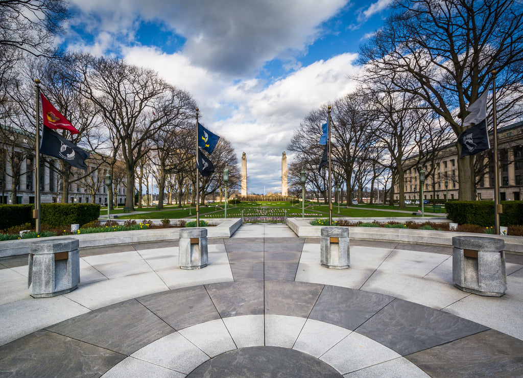 Flags at the Pennsylvania State Capitol Complex, in Harrisburg