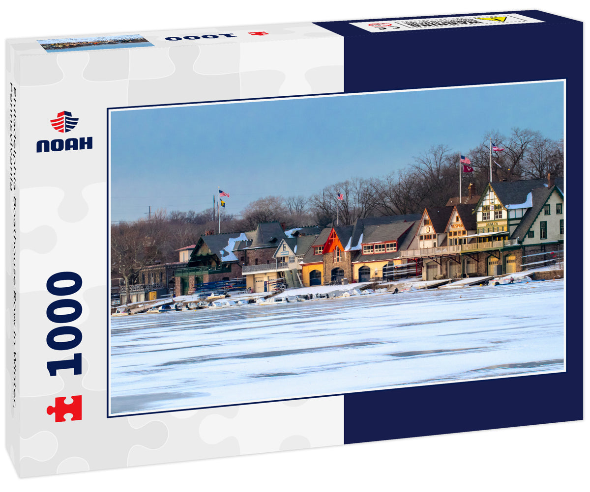 Philadelphia Boathouse Row in Winter, Pennsylvania