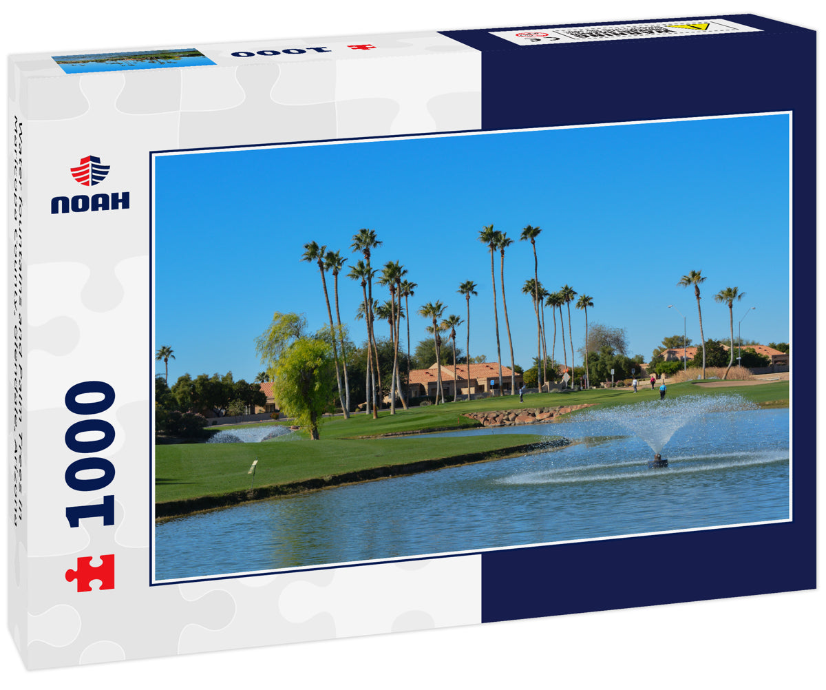 Water fountains and Palm Trees in Maricopa County, Glendale, Arizona