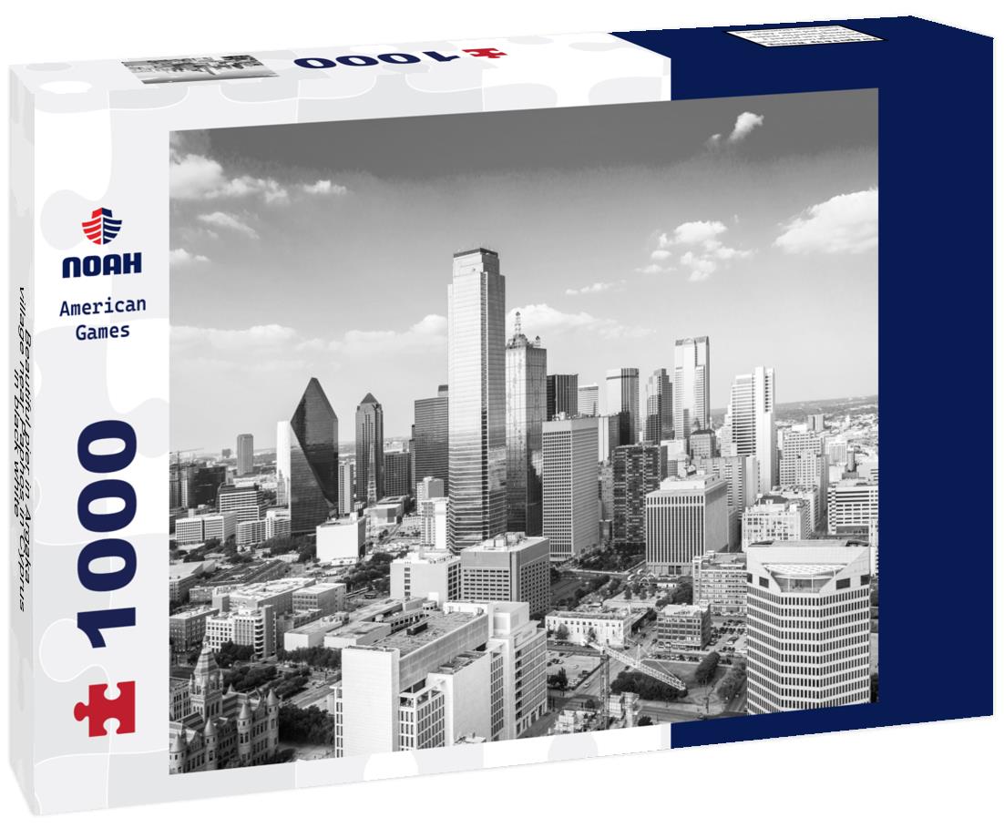 Noah Jigsaw Puzzle Beautiful pier in Argaka village near Paphos in Cyprus in black white 1000 pieces