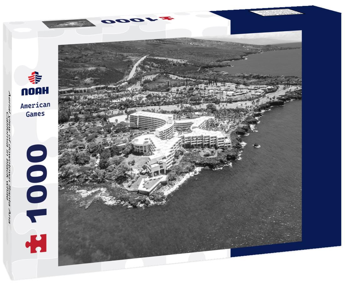 Noah Jigsaw Puzzle Aerial view of downtown Santa Ana, California in black white 1000 pieces