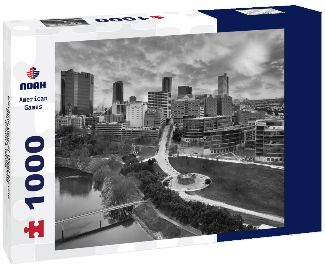 Noah Jigsaw Puzzle Daytime view of West Covina city center, California in black white 1000 pieces