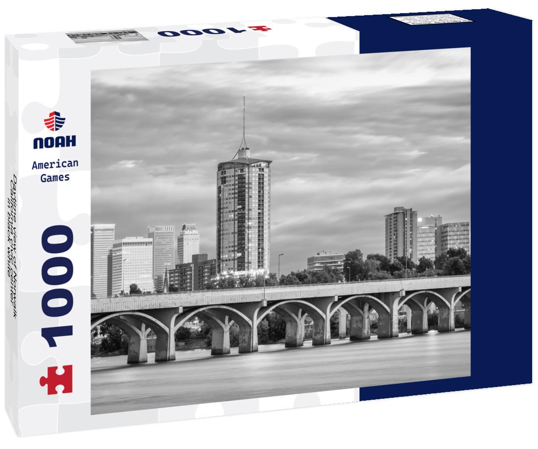 Noah Jigsaw Puzzle Daytime view of Norwalk, California civic center in black white 1000 pieces