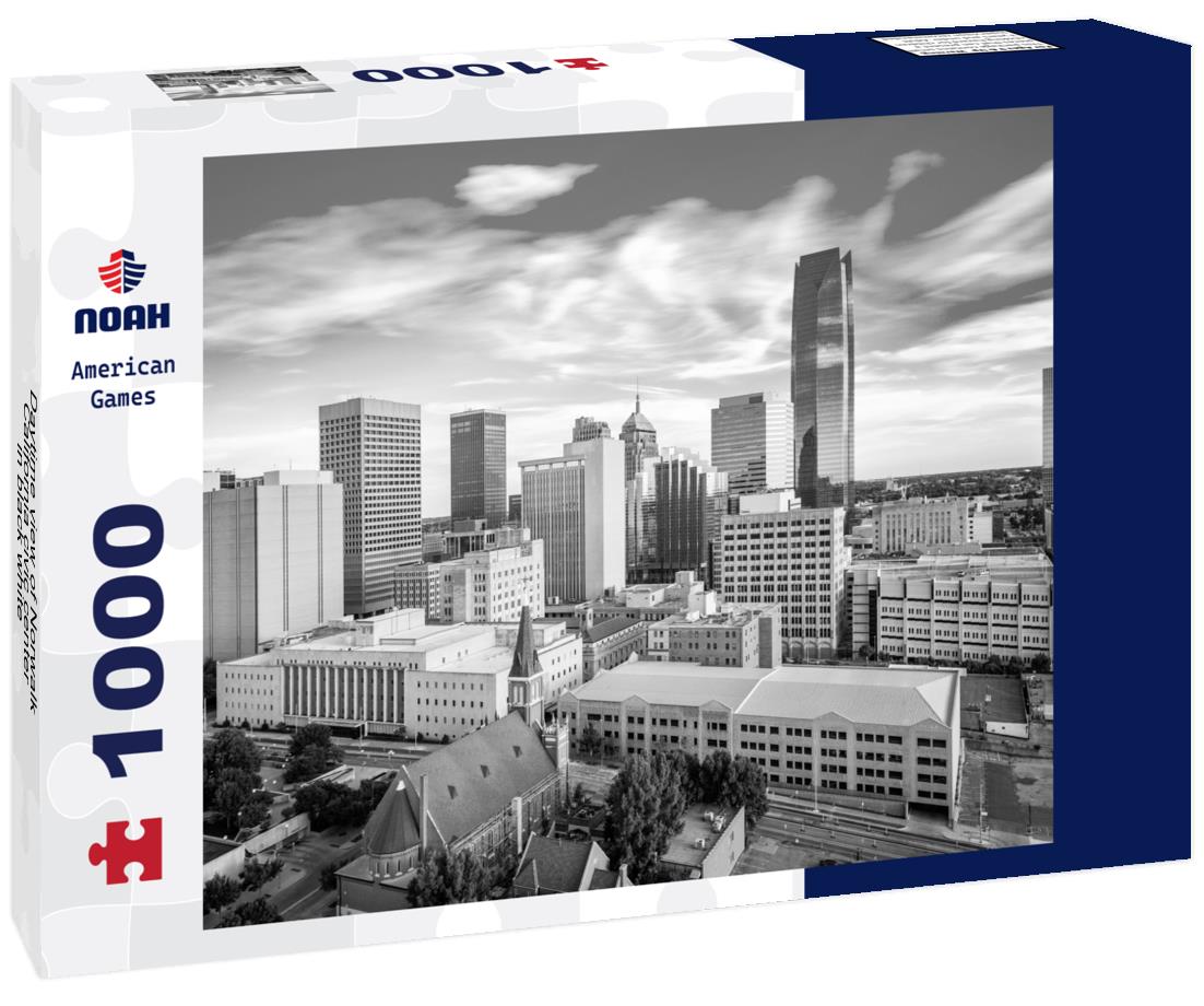 Noah Jigsaw Puzzle Daytime view of Norwalk, California civic center in black white 1000 pieces