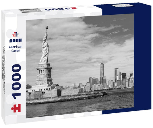 Noah Jigsaw Puzzle Lake Tahoe from the Nevada side on a clear, sunny day in black white 1000 pieces