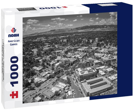 Noah Jigsaw Puzzle Charleston, West Virginia, USA skyline on the Kanawha River in black white 1000 pieces