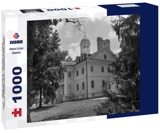 Noah Jigsaw Puzzle Historical architectural ensemble: former “Heilig-Geist-Kapelle” and “Mitteltor” gate tower in Prenzlau in black white 1000 pieces