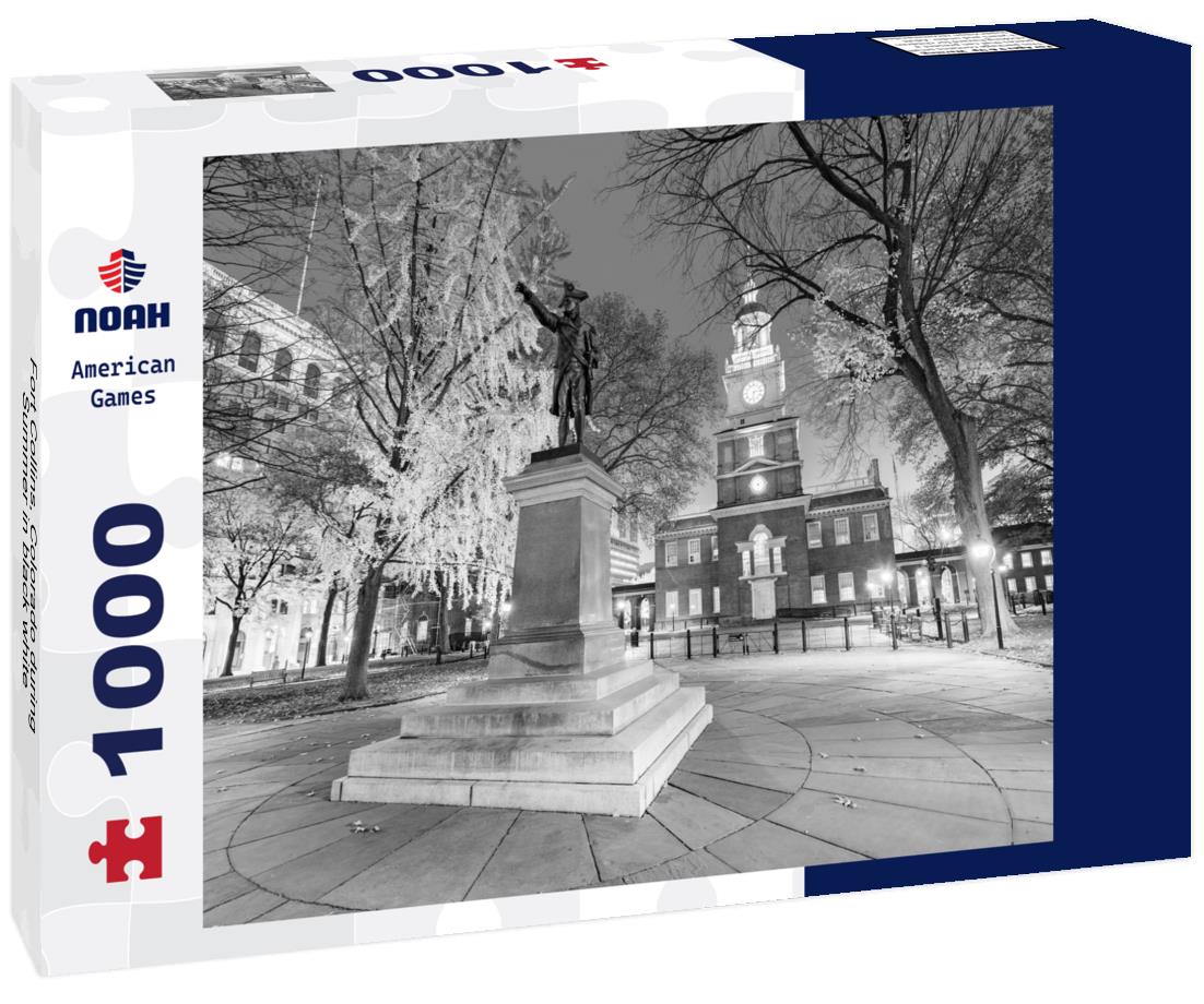 Noah Jigsaw Puzzle Fort Collins, Colorado during Summer in black white 1000 pieces
