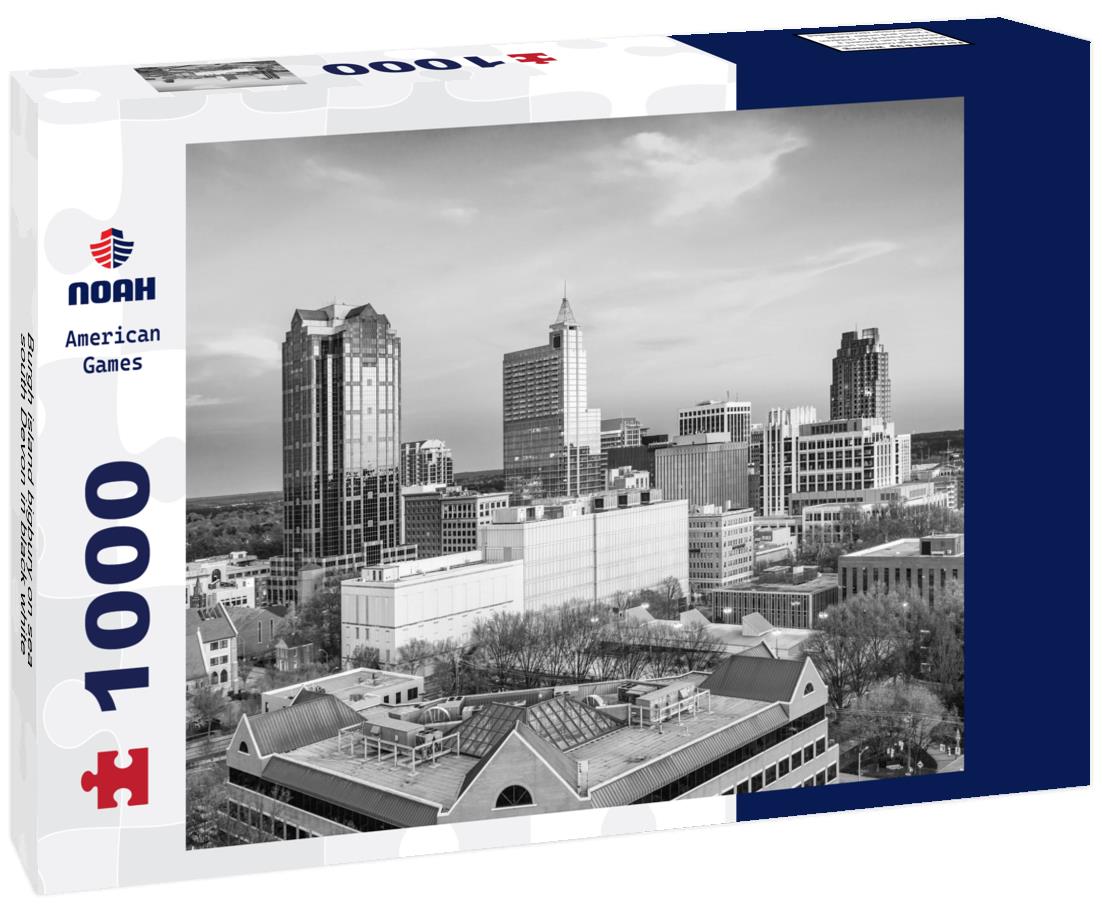 Noah Jigsaw Puzzle Burgh island bigbury on sea south Devon in black white 1000 pieces