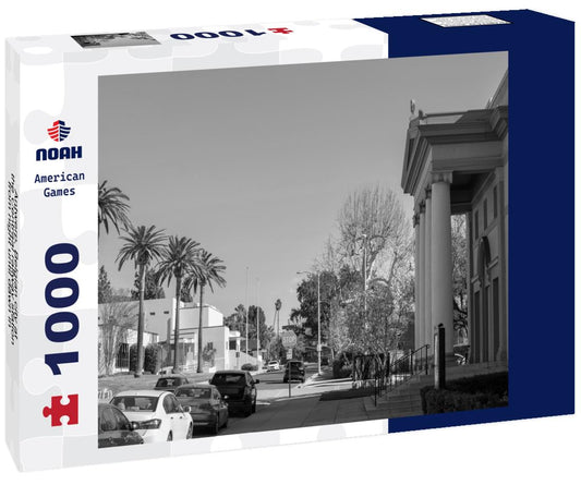 Noah Jigsaw Puzzle Antwerp, Belgian city at the Centraal railway station from night until dawn in black white 1000 pieces