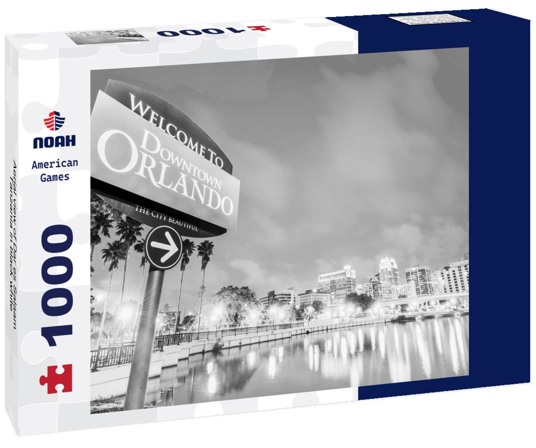 Noah Jigsaw Puzzle Aerial view of Dar es Salaam, Tanzania in black white 1000 pieces