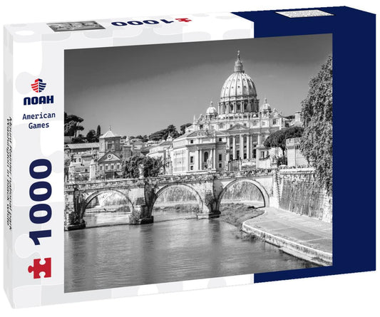 Noah Jigsaw Puzzle Mount Rainier national park, Washington in black white 1000 pieces