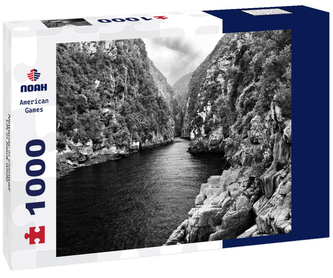 Noah Jigsaw Puzzle Newquay in Cornwall, UK in black white 1000 pieces