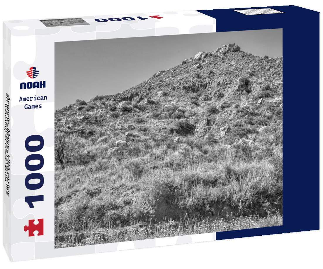 Noah Jigsaw Puzzle Augusta, Maine, USA skyline on the Kennebec River in the morning in black white 1000 pieces