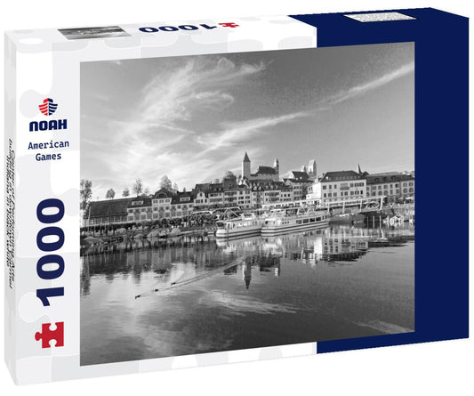 Noah Jigsaw Puzzle Center of Performing Arts building in downtown Carmel, Indiana in black white 1000 pieces