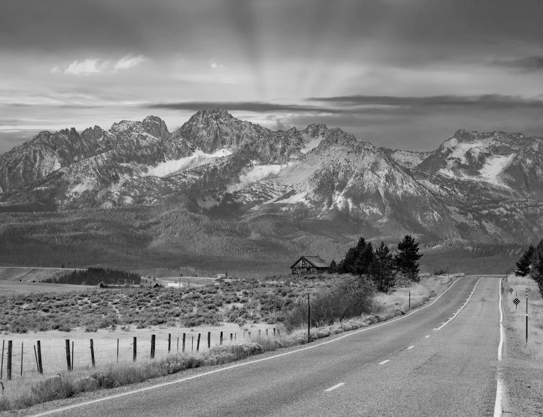 Noah Jigsaw Puzzle Aerial view of the downtown area of Ranacho Cucamonga, California in black white 1000 pieces