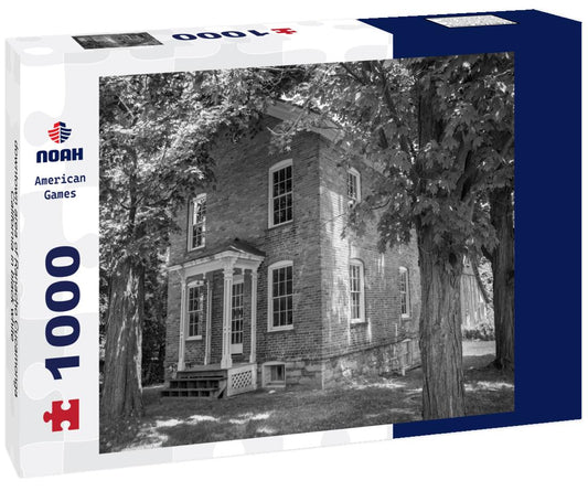 Noah Jigsaw Puzzle downtown area of Ranacho Cucamonga, California in black white 1000 pieces