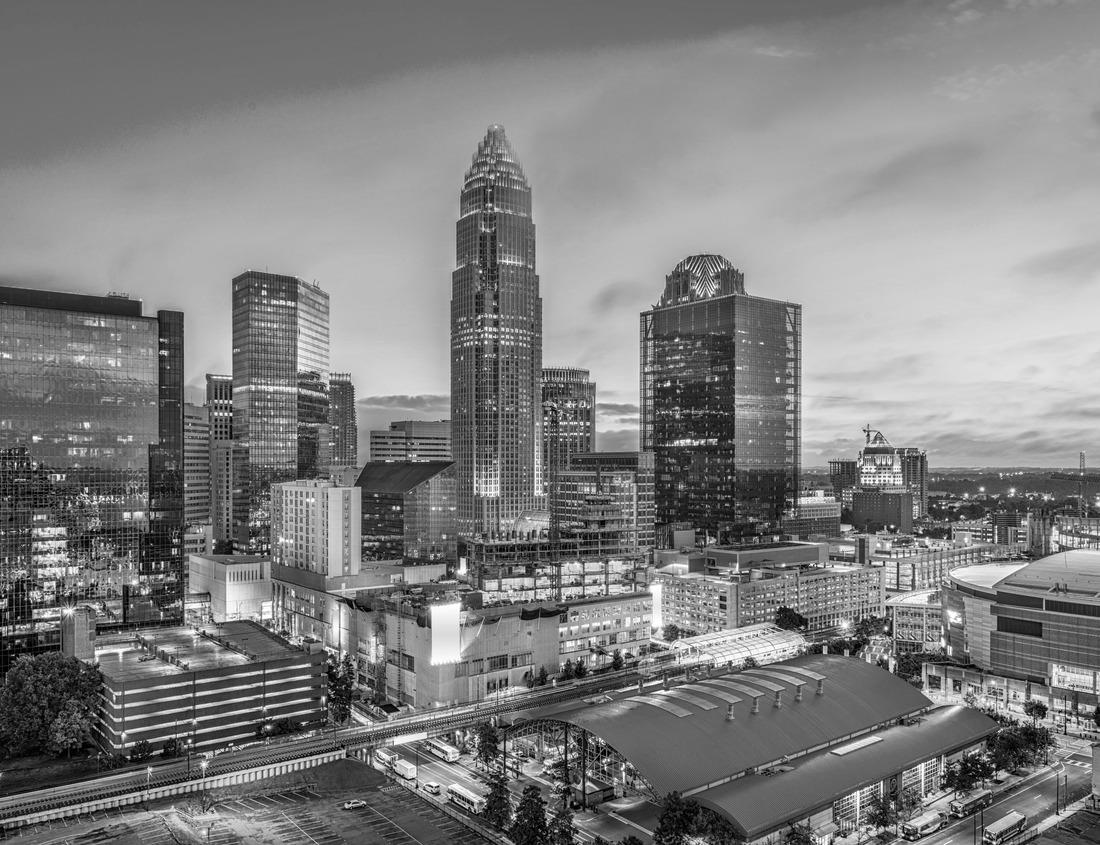 Noah Jigsaw Puzzle Aerial image captured in Buffalo New York in black white 1000 pieces