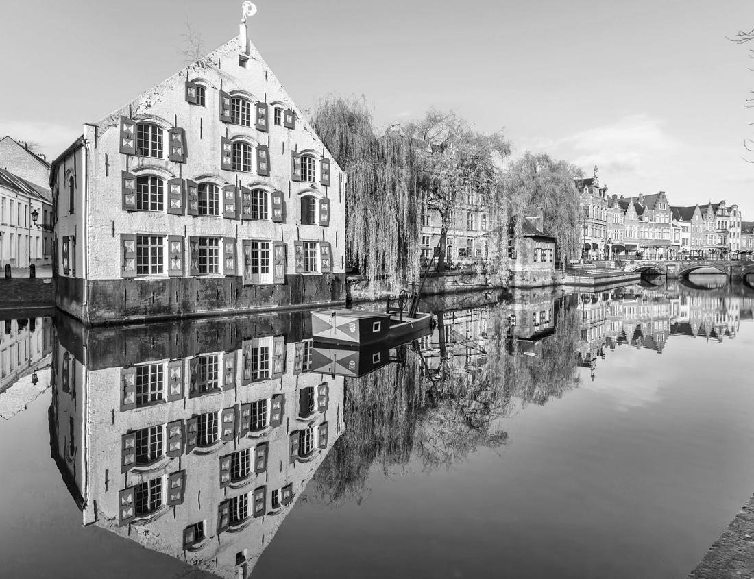 Noah Jigsaw Puzzle Downtown Boise, skyline of Idaho in black white 1000 pieces