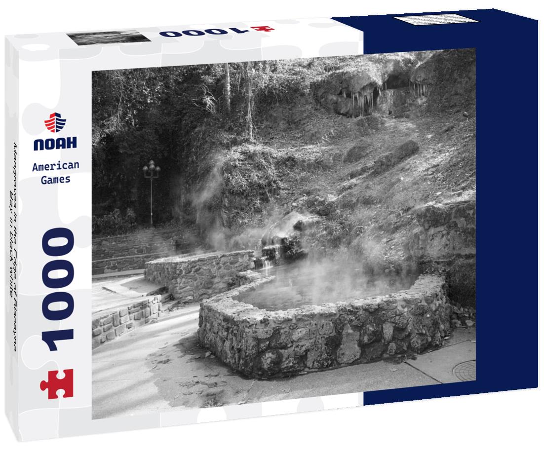 Noah Jigsaw Puzzle Mangroves in the Edge of Biscayne Bay in black white 1000 pieces