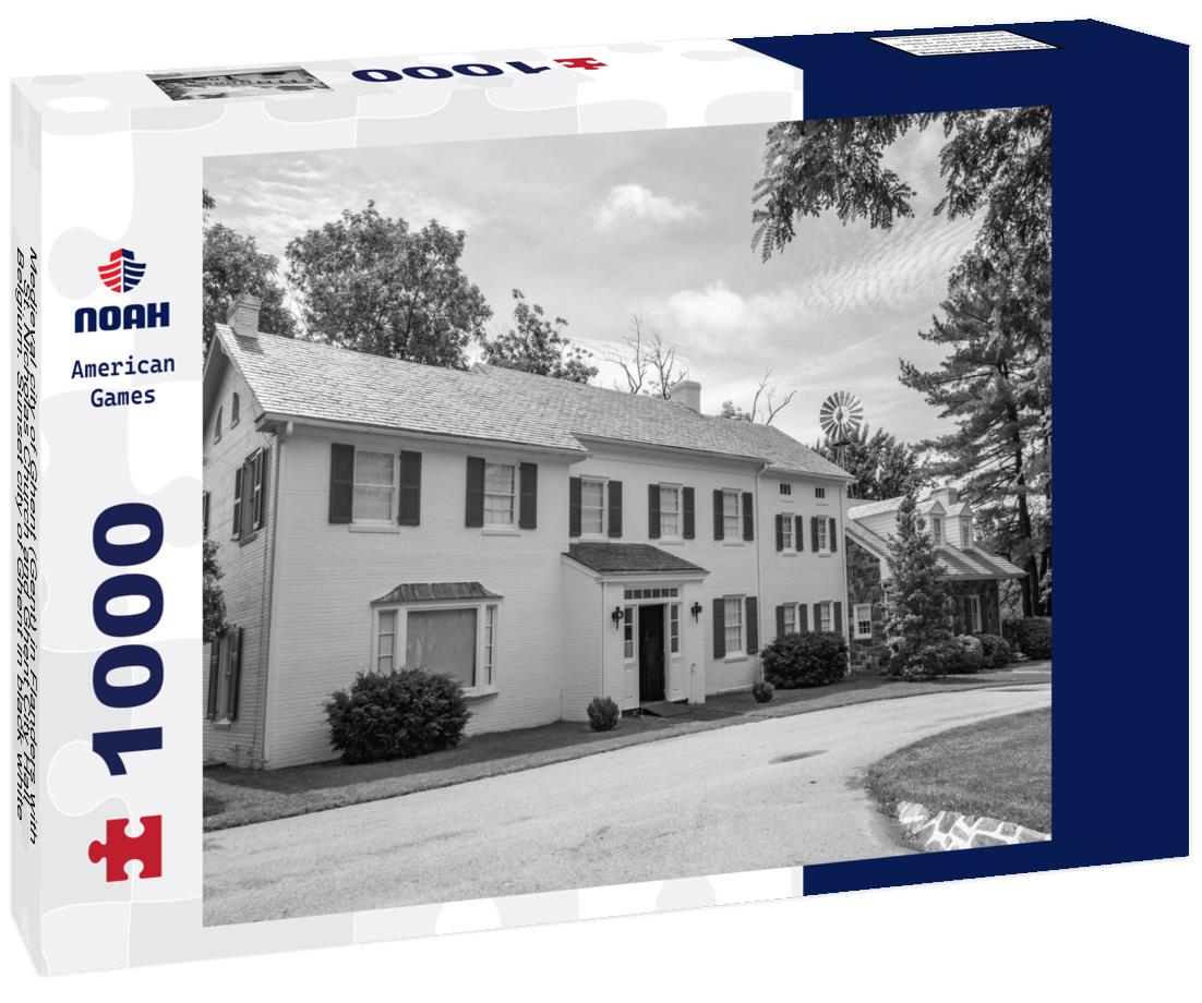 Noah Jigsaw Puzzle Medieval city of Ghent (Gent) in Flanders with St. Nicholas Church and Ghent City Hall, Belgium. Sunset city of Ghent in black white 1000 pieces