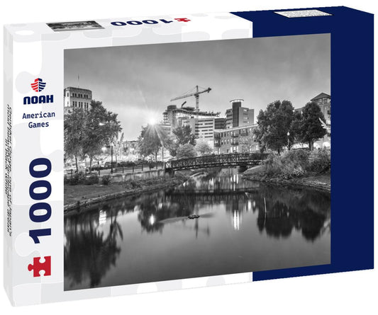 Noah Jigsaw Puzzle Genbikei Gorge, one of Japan's most beautiful landscape areas in black white 1000 pieces