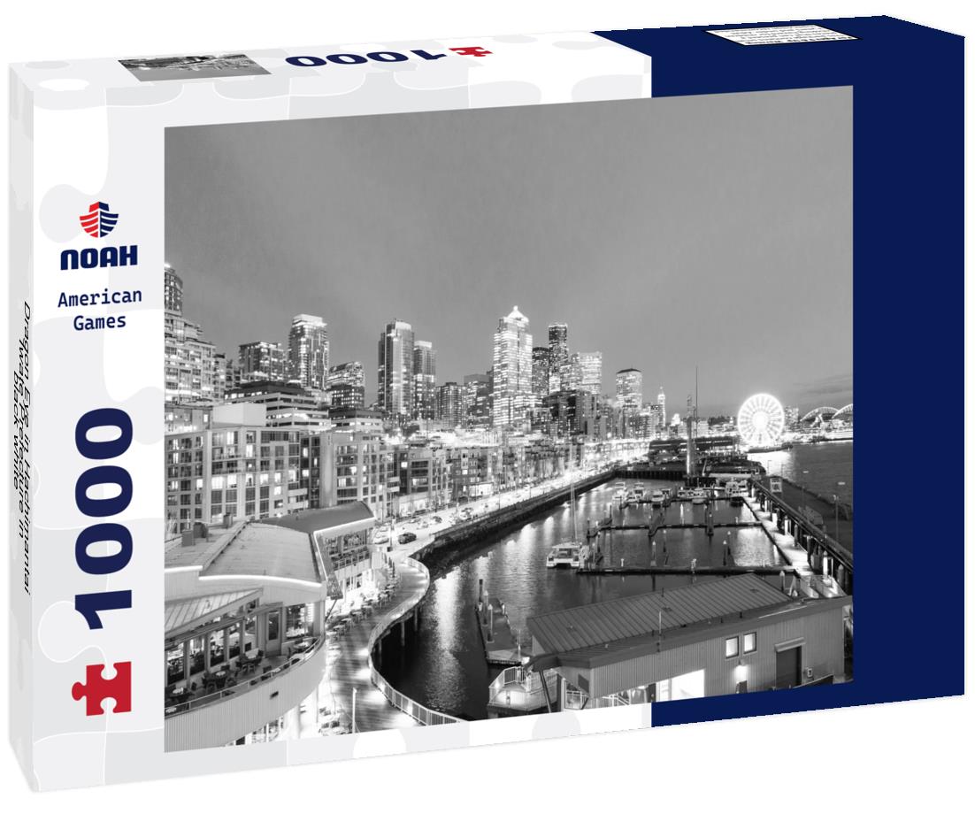 Noah Jigsaw Puzzle Dragon Eye in Hachimantai, Iwate Prefecture in black white 1000 pieces