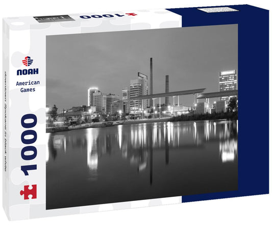 Noah Jigsaw Puzzle downtown Spokane in black white 1000 pieces