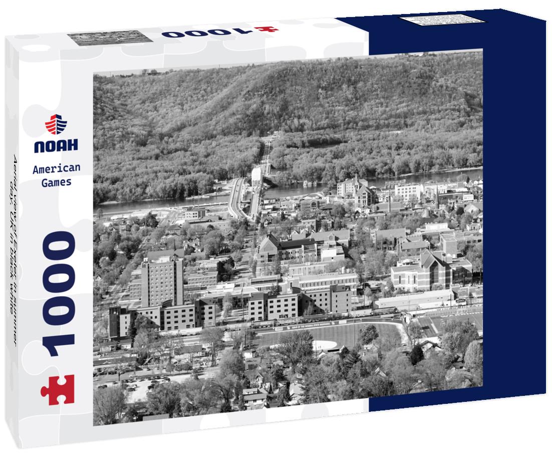 Noah Jigsaw Puzzle Aerial view of Exeter in summer day, UK in black white 1000 pieces