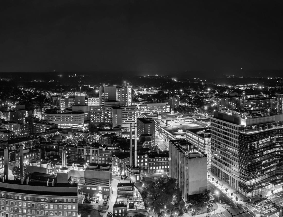 Noah Jigsaw Puzzle Market Panorama, Freudenstadt, Black Forest, Germany in black white 1000 pieces