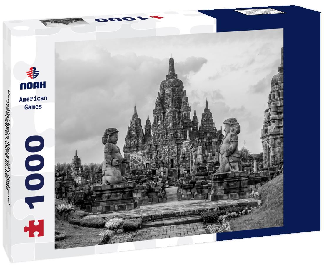 Noah Jigsaw Puzzle Beautiful Lake Meredith National Recreation Area in Texas, USA in black white 1000 pieces