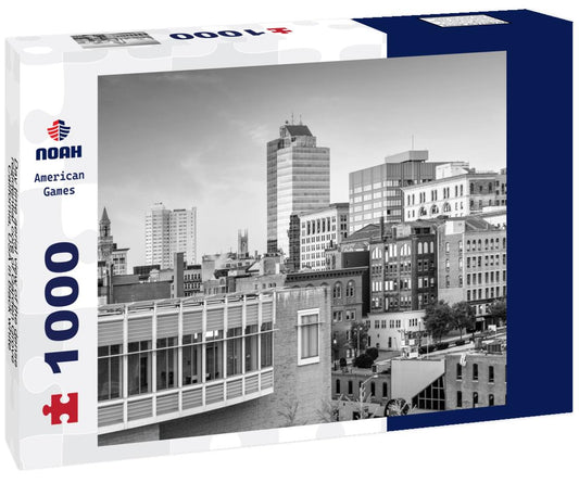 Noah Jigsaw Puzzle Day time aerial view of the dense residential core of Garden Grove, California, USA in black white 1000 pieces