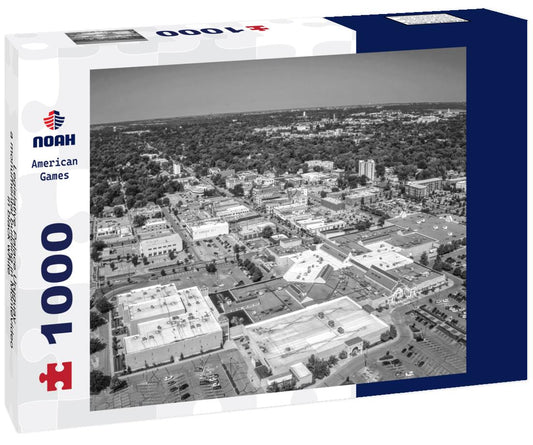 Noah Jigsaw Puzzle Legislative Palace Uruguay, a monumental building in Montevideo in black white 1000 pieces