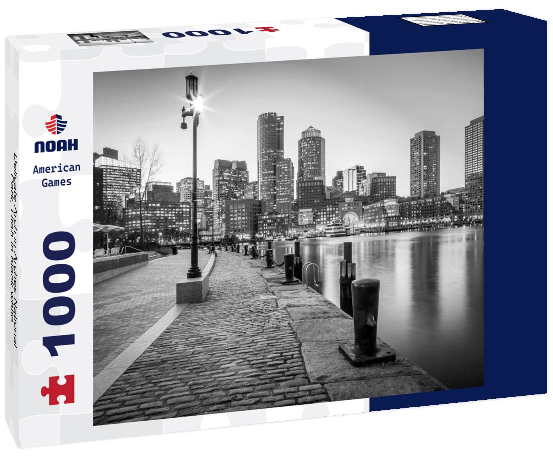 Noah Jigsaw Puzzle Delicate Arch in Arches National Park, Utah in black white 1000 pieces