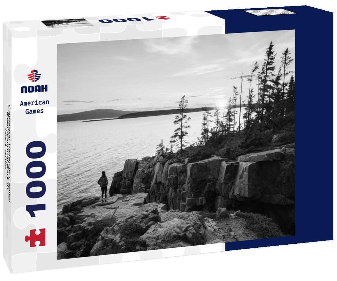 Noah Jigsaw Puzzle Cathedral Valley in Capitol Reef National Park in black white 1000 pieces