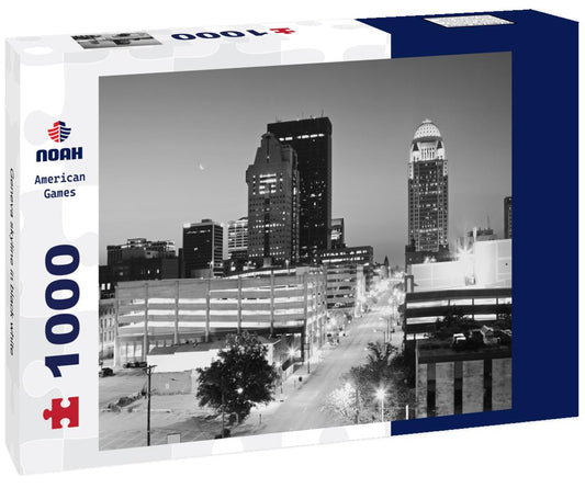 Noah Jigsaw Puzzle Geneva skyline in black white 1000 pieces